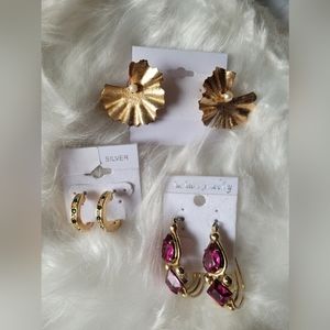 Lot 3 Pairs Vintage Earrings